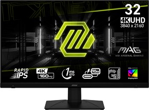  MSI MAG 322UPF - 32", IPS, 160 Hz, 16:9, 3840 x 2160, 1 ms, HDMI, DisplayPort, USB-C, DisplayHDR 400, AMD FreeSync Premium - 