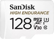 Micro SDXC   128 GB SanDisk High Endurance - Class 10, UHS-I, U3, V30  SD  - 