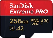 Micro SDXC   256 GB SanDisk - Class 10, U3, V30, A2  SD    Extreme Pro - 