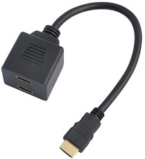  HDMI male  2 x HDMI female Estillo - 10 cm - 