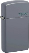   Zippo Flat Grey Zippo Logo -   Slim - 