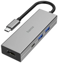 USB-C  Hama - 4  (2x USB-A, 1x USB-C, 1x HDMI) - 