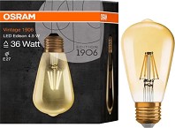 LED  Osram LED CL Edison FIL GOLD 36 825 E27 4.5 W 2400K - 410 lm   Vintage 1906 - 