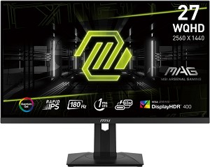  MSI MAG 274QRF QD E2 - 27", IPS, 180 Hz, 16:9, 2560 x 1440, 1 ms, HDMI, DisplayPort, USB-C, Adaptive-Sync, DisplayHDR 400, AMD FreeSync - 