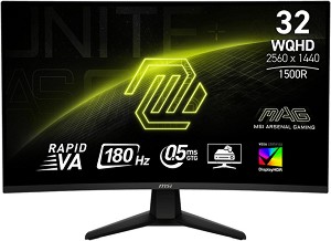  MSI MAG 32CQ6F - 31.5", Rapid VA, 180 Hz, 16:9, 2560 x 1440, 0.5 ms, 2 x HDMI, DisplayPort, Adaptive-Sync - 