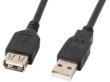  USB-A male  USB-A female Lanberg - 0.7 ÷ 5 m - 