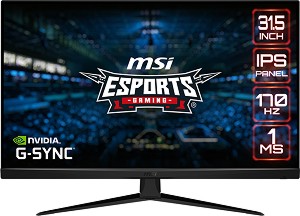  MSI G321Q - 31.5", IPS,  170 Hz, 16:9, 2560 x 1440, 1 ms, HDMI, DisplayPort, AMD FreeSync Premium, NVIDIA G-Sync - 