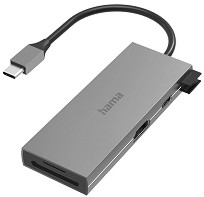 USB-C  Hama - 6  (1x SD , 1x microSD , 1x HDMI, 2x USB , 1x USB-C) - 