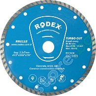      Rodex - ∅ 125 / 2.2 / 22.2 mm   Turbo - 