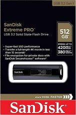 USB 3.2   512 GB SanDisk -   Extreme Pro - 