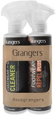        Grangers Footwear and Gear Cleaner + Footwear Repel Plus - 2 x 275 ml - 