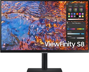  Samsung ViewFinity S8 27B800 - 27", IPS, 60 Hz, 16:9, 3840 x 2160, 5 ms, HDMI, DisplayPort, USB-C, DisplayHDR 400 - 