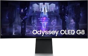  Samsung Odyssey G8 LS34BG850 - 34", OLED, 175 Hz, 21:9, 3440 x 1440, 0.03 ms, Mini DisplayPort, Micro HDMI, HDR10, AMD FreeSync Premium Pro,   - 