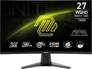  MSI MAG 27CQ6F - 27", VA, 180 Hz, 16:9, 2560 x 1440, 0.5 ms, HDMI, DisplayPort, AMD FreeSync - 