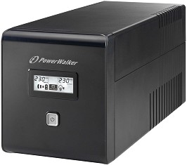    PowerWalker VI 1000 LCD - 1000 VA, 600 W, 2 x , 2 x IEC C13 , USB, Line Interactive - 