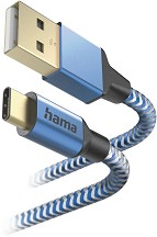  USB-A male  USB-C male Hama Reflective - 1.5 m - 