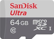 Micro SDHC   64 GB SanDisk - Class 10, U1, A1  SD    Ultra - 