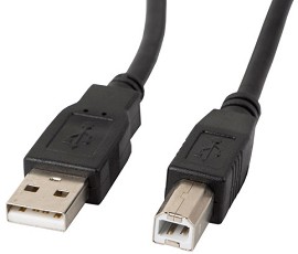  USB-A male  USB-B male Lanberg - 1.8 ÷ 5 m - 