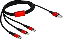    3  1 USB-A  USB-C / Lightning / USB Micro-B DeLock - 1 m - 