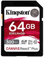 SDXC   64 GB Kingston Canvas React Plus - Class 10, U3, V90 - 