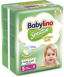  Babylino Sensitive Cotton Soft 5 Junior - 18  44 ,   11-16 kg - 