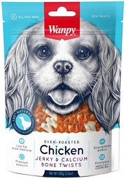     Wanpy Jerky & Calcium Bone Twists - 100 g,   - 