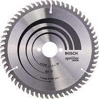     Bosch - ∅ 190 / 30 / 1.6 mm  36  60    Optiline Wood - 