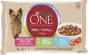        Purina ONE Weight Control - 4 x 100 g,     ,   Purina ONE MINI,         - 