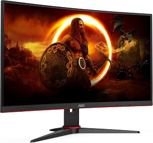  AOC C27G2E/BK - 27", VA, 165 Hz, 16:9, 1920 x 1080, 4 ms, HDMI, DisplayPort, VGA, Adaptive-Sync - 