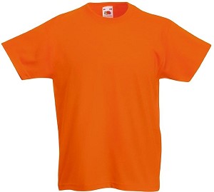   Fruit of the Loom - Orange - 100% ,   Kids Valueweight - 