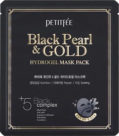PETITFEE Black Pearl & Gold Hydrogel Face Mask - Хидрогел маска за лице с черна перла и златни частици - маска