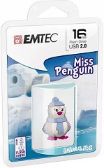 USB 2.0   16 GB EMTEC M336 -   Lady Penguin - 