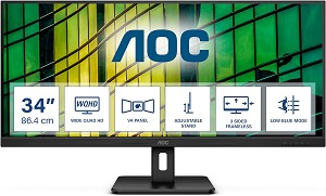  AOC U34E2M - 34", VA, 100 Hz, 21:9, 3440 x 1440, 4 ms, DisplayPort, HDMI, AdaptiveSync - 