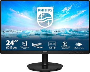  Philips 241V8LAB - 23.8", VA, 100 Hz, 16:9, 1920 x 1080, 1 ms, HDMI, VGA, Adaptive Sync - 